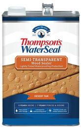 Thompson's WaterSeal TH.092701-16 Waterproofing Stain, Semi-Transparent, Desert Tan, 1 gal